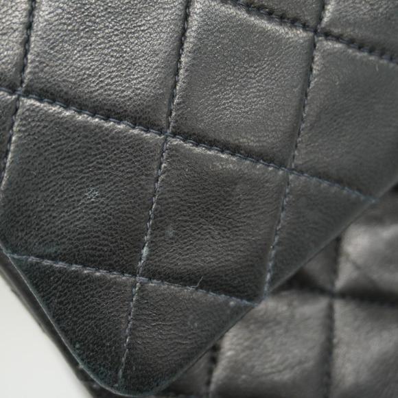 Chanel Shoulder Bag Matelasse W Flap Chain Lambskin Black Gold Hardware Women's - Picture 7 of 13